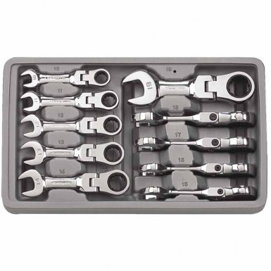 GearWrench 9550 10 Pc. Stubby Flex Combination Ratcheting Wrench Sets