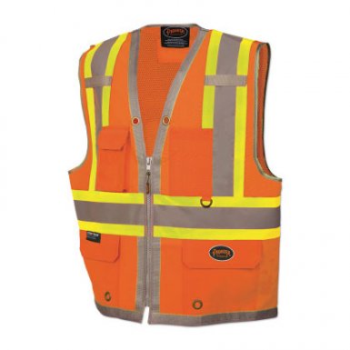 Pioneer V1010250U2XL 6672U/6673U HV 300D Oxford w/Mesh Back Surveyor Vests