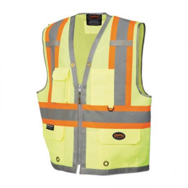 Pioneer V1010260U2XL 6672U/6673U HV 300D Oxford w/Mesh Back Surveyor Vests