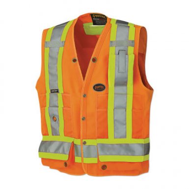 Pioneer V1010151U2XL 6692AU/6693AU HV Woven 150D Multi-Pocket Surveyor Vests