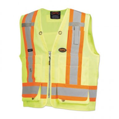 Pioneer V1010141U2XL 6692AU/6693AU HV Woven 150D Multi-Pocket Surveyor Vests