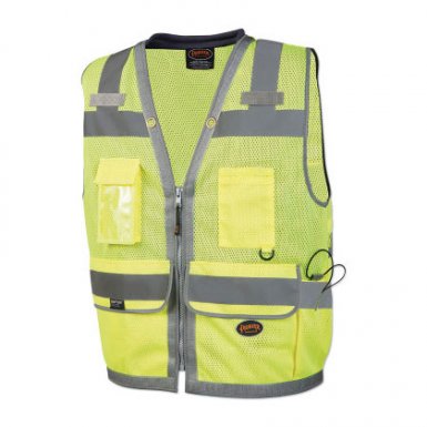 Pioneer V1011160U2XL 6730U/6731U HV Mesh Surveyor Vests with Padded Collar