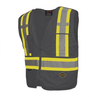 Pioneer V1021170U3XL 6935AU/6936AU/6937AU HV Zip-Up Snap Break Away Safety Vests