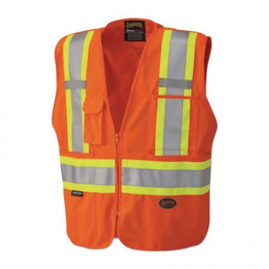 Pioneer V1021150U2XL 6935AU/6936AU/6937AU HV Zip-Up Snap Break Away Safety Vests