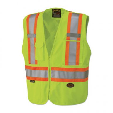 Pioneer V1021260U3XL 6935AU/6936AU/6937AU HV Zip-Up Snap Break Away Safety Vests