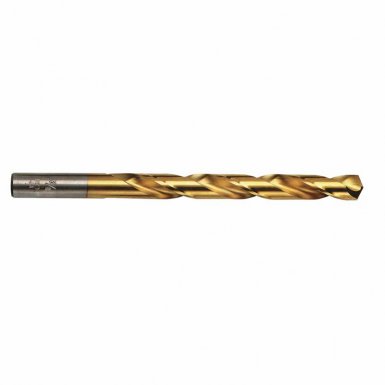 Rubbermaid Commercial 63905 Irwin Titanium Nitride Coated High Speed Steel Fractional Straight Shank Jobber Length Drill Bits