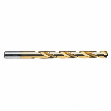 Rubbermaid Commercial 63924 Irwin Titanium Nitride Coated High Speed Steel Fractional Straight Shank Jobber Length Drill Bits